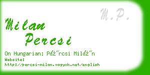 milan percsi business card